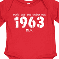 thumbnail image 4 of Inktastic Don't Let the Dream Die 1963 MLK Boys or Girls Long Sleeve Baby Bodysuit, 4 of 5