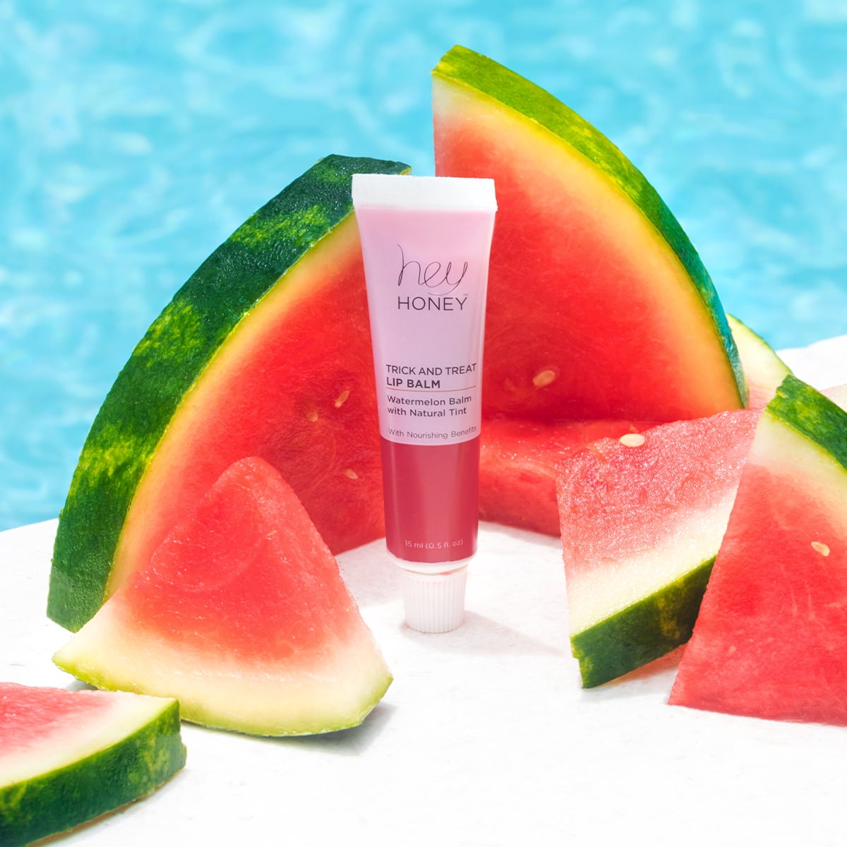 Hey Honey Skincare TRICK AND TREAT LIP BALM - Watermelon- 15mL | 0.5 FL. OZ.