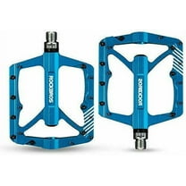 ROCKBROS MTB Bike Pedals Cycling Ultralight Aluminum Alloy 4 Bearings MTB Pedal Blue