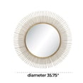 thumbnail image 4 of DecMode 36" x 36" Gold Starburst Wall Mirror with Thin Wire Rods, 4 of 14