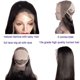 thumbnail image 4 of Peluca de cabello humano rizado de 20 pulgadas de largo con encaje frontal, color negro natural, sin pegamento, encaje completo, cabello virgen ruso., 4 of 5