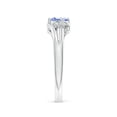 thumbnail image 3 of Angara Natural 0.45 Ct. Tanzanite with Diamond Side Stones Ring in 14K White Gold for Women (Ring Size: 11.5), 3 of 9