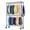 Chrome, variant on Leumius 3 Tiers Heavy Duty Rolling Garment Rack, Adjustable Wire Shelving Clothes Rack with 2 Rods and Side Hooks,Storage Closet Clothing Rack with Wheels for Laundry Room Bedroom Cloakroom Chrome