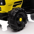 thumbnail image 2 of 12V Ride on Tractor with Trailer, 3 Speed Adjustable Battery Powered Electric Tractor with Remote Control MP3 LED Light, 2 of 8