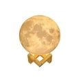 thumbnail image 1 of Lámpara 3D En Forma De Luna, 2 Colores, Recargable Por Usb, Luz Nocturna, Hermosa Luz Sensible Con Soporte De Madera Para Habitación, Regalo De Navidad Minnieouse HA025311-02, 1 of 5