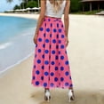 thumbnail image 3 of Faldas de las Mujeres Midi Gasa Impreso Suelto Ajuste Falda Midi Casual para la Primavera Verano Casual Uso Diario, 3 of 6