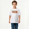 thumbnail image 2 of Boys Graphic T-Shirt Tiger Stripe Mascot Wild Animal Kids Tees 100% Cotton Short Sleeve Tops Ages 4-13Y, 2 of 4