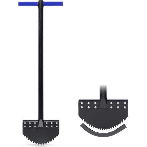 CKLT One-Piece 40in Manual Edger Lawn Tool for Landscaping Rustproof with Rubber Handle