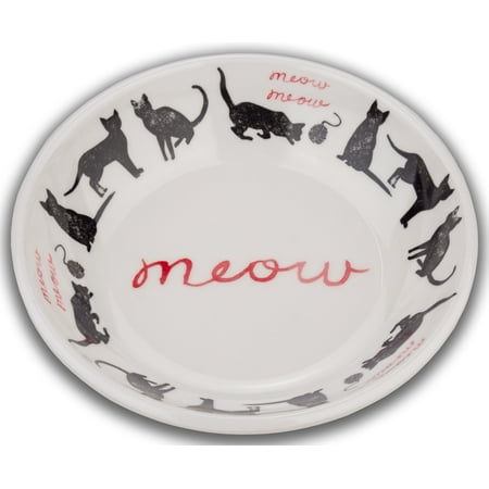 Feeding Saucer - TarHong Meow Meow Saucer Melamine Pet Bowl