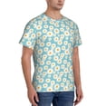thumbnail image 2 of Qekee Daisy Floral A Classic Fit T-Shirt Men's Shirt Men's Tight Short Sleeves for Exercise, Running, Mountaineering - Daisy Floral A, 2 of 9