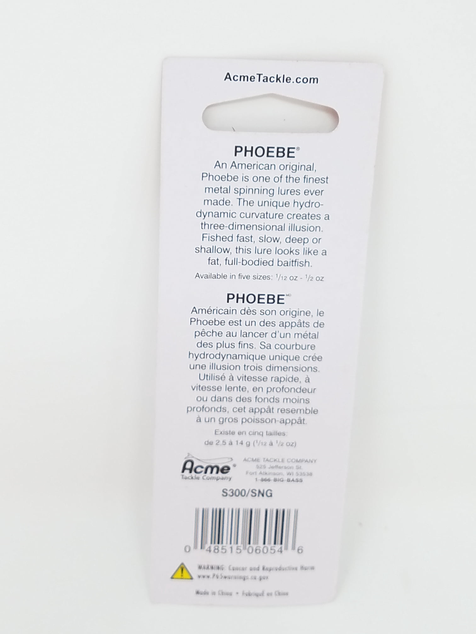 Acme Phoebe Fishing Lure Spoon 1/12 oz. Silver Green