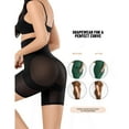 thumbnail image 6 of Rigardu body shaper tummy control shaperx bodysuit body shaper bodysuit Shapewear For Women High Waisted Body Shaper Shorts Butt Lifting Panties Thigh Slimmer Shapewear Girdle Black M, 6 of 7