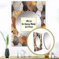thumbnail image 3 of Designart "Hexagon Rustic Mosaic I" Geometric Mirror Wall Decor - Modern Brown Geometric Large Printed Mirror Wall Decor For Bedroom - 40" x 30" Inch, 3 of 5