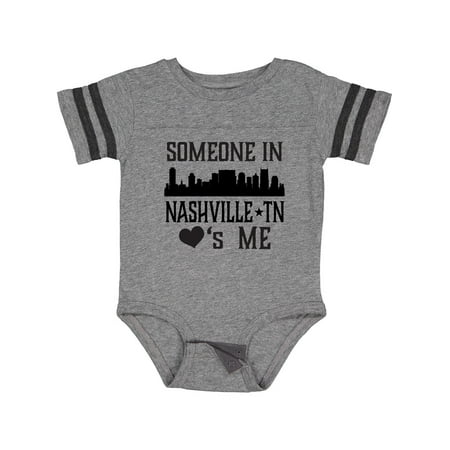 

Inktastic Nashville Tennessee Someone Loves Me Skyline Gift Baby Boy or Baby Girl Bodysuit