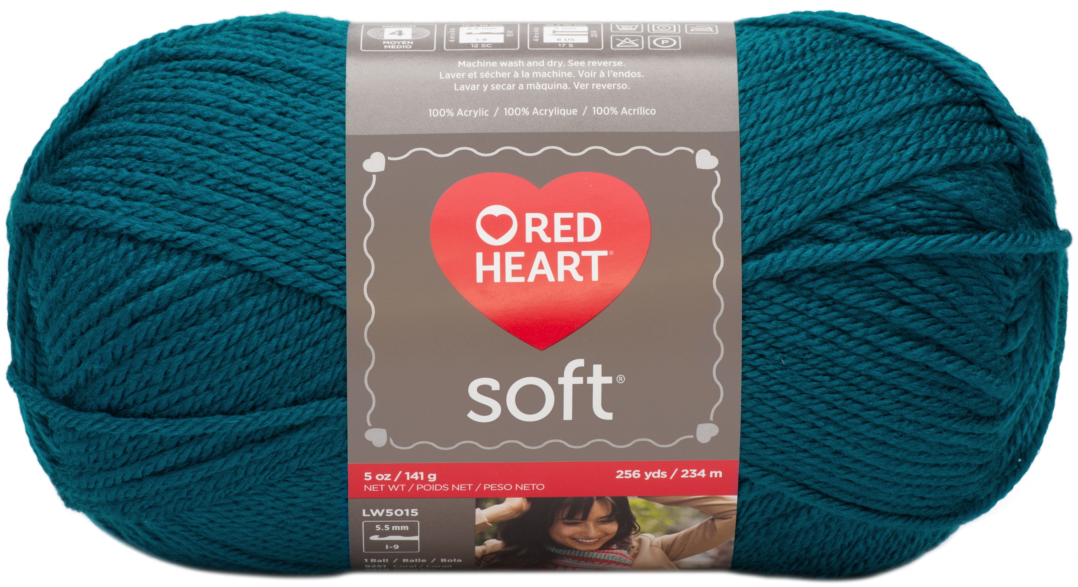 Red Heart Soft Yarn-Teal - image 2 of 2