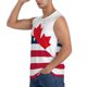 thumbnail image 3 of Balery USA Canada Flag Camisetas sin mangas para hombre, absorbe la humedad y protege contra el mal olor.-Large, 3 of 7