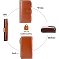 thumbnail image 4 of Large leather wallet for women, large wallet with many compartments, 4 of 5