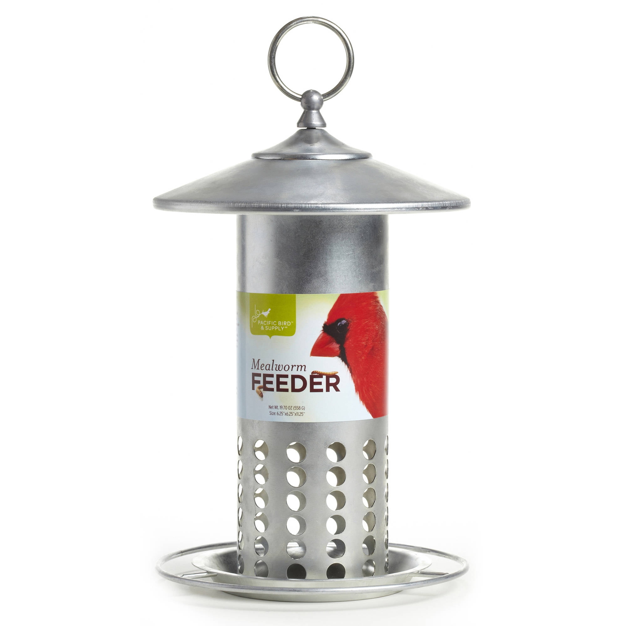 Pacific Bird & Supply PB0037 6.25" x 6.25" x 11.25" Galvanized