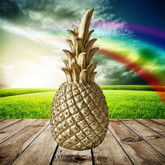 TEHAUX Gold Pineapple Statue Large Size Decoration Shaped Ornament
