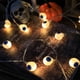 thumbnail image 3 of Guirnalda de luces LED para Halloween, bolas de ojo de calavera de calabaza, Festival de fantasmas, linterna de fiesta, truco o trato, decoración de Feliz Día de Halloween, 1,5 m, 10LED, 3 of 4