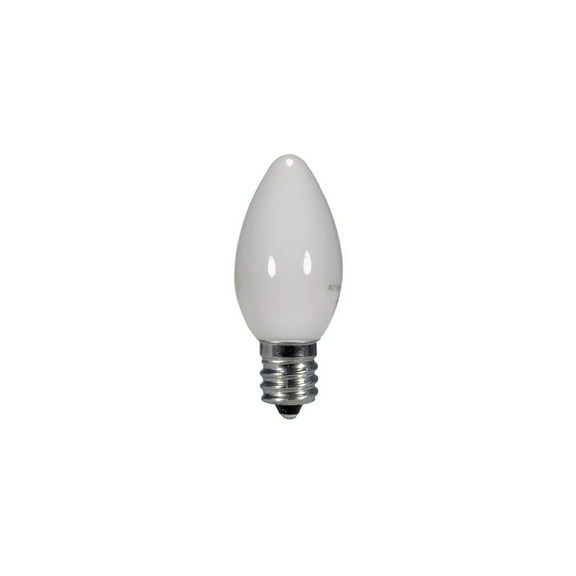Satco S9157 - 0.5 watt LED; C7; White; 2700K; Candelabra base; 120 volts