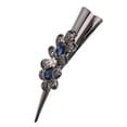 thumbnail image 1 of Pinza de Pelo de Cristal con Agarre Metálico para Cabello Abundante Accesorio para Mujer en Tonos Turquesa 6 piezas, 1 of 8