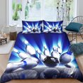 thumbnail image 2 of Maxcorners Bowling Ball And Pins Blue 3D Bedding Set, 2 of 2