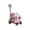 Pink, variant on HOARBOEG Sun Shading Foldable Pet Trailer Stroller, Portable Dog Cat Transport Cart with Padded Cushion, Wear-Resistant Wheels, Outdoor Canopy, Pink, 33.8x20.1x13.8in