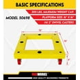 thumbnail image 2 of Maxworks 50698 - Carro Móvil Para Muebles Cuadrados, Rodillo Para Electrodomésticos, Color Amarillo, Capacidad De 300 Libras, 16.0 X 16.0 In, 2 of 5