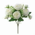 thumbnail image 2 of 2026 White Persian Rose Bouquet – Realistic Silk Artificial Flowers with Natural Petal Texture for Bridal & Home Centerpiece, 2 of 5