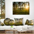 thumbnail image 4 of Designart Bright Sunlight in Dense Forest - Landscape Printed Throw Pillow - 12x20, 4 of 5