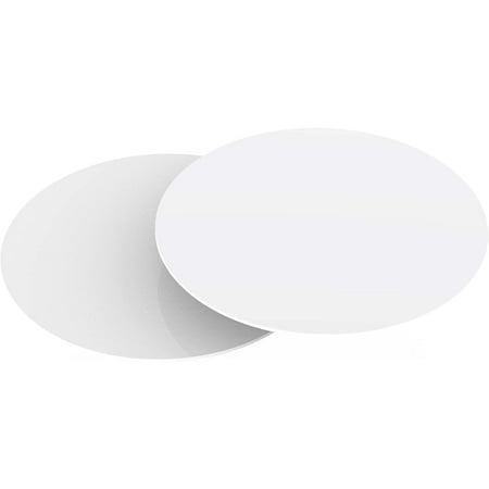Lacupella 8 Inch Reusable Cake Board Base White Glossy Acrylic Round Disk  Set of 2-1/8 or 0.12 inch Thickness for Cake Serving and Enhanced