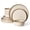 Light khaki, variant on Famiware 12-Piece Stoneware Dinnerware Set for 4, Plates and Bowls, Light khaki & Cocoa