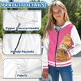 thumbnail image 6 of POLERO Kids Cute Capybara Deep Pink Hoodies for Boys Girls Zip Up Hooded Toddler Sweatshirt Cozy Warm Winter Jacket for Teen Girl 6-7 Years, 6 of 7
