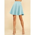 thumbnail image 3 of Made by Johnny Women's Basic Versatile Stretchy Flared Casual Midi Skater Skirt S LIGHT_BLUE, 3 of 6