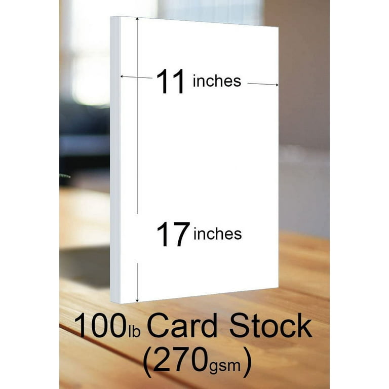White Card Stock Paper, 11 x 17 Inches, Tabloid or Ledger, 50 Sheets Per  Pack