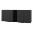 thumbnail image 1 of Pemberly Row Modern Wall Cabinet Two Shelves Engineered Wood Black, 1 of 7
