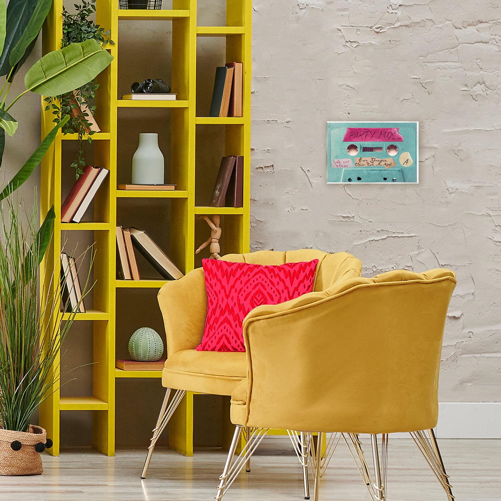 Stupell Industries Retro Party Mix Cassette Wall Plaque Art, design by Annabelle Hall