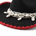 thumbnail image 6 of Hzzsbu Cow Hat for Women, Felt Western Hats With Macrame Beaded Band Jazz Top Hat Wide Brim Sun Hat Beach Vintage Retro Western Cow Hats for Wedding Party, 6 of 7