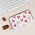 thumbnail image 6 of Leather Thin Slim Wallets for Women Men - Cute Valentine Axolotl cup heart Clutch Card Wallet for Women Men with Zipper, 6 of 7
