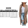 thumbnail image 6 of Womens Long Sleeve Open Front Cardigan Sweaters Lightweight Casual Knit Sweater Coats Long Cardigan, 6 of 6