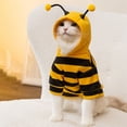 thumbnail image 2 of Niusricy Cat Autumn Winter Hoodie Clothes Small Pet Costume Bee Costume Outfits Funny Apparel, 2 of 7
