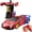 Red, variant on Spider Transform RC Cars Robot Toy for Kids, 1:18 Scale 2.4GHz Remote Control Car with One-Button Deformation 360° Rotation LED Lights Gifts for Boys