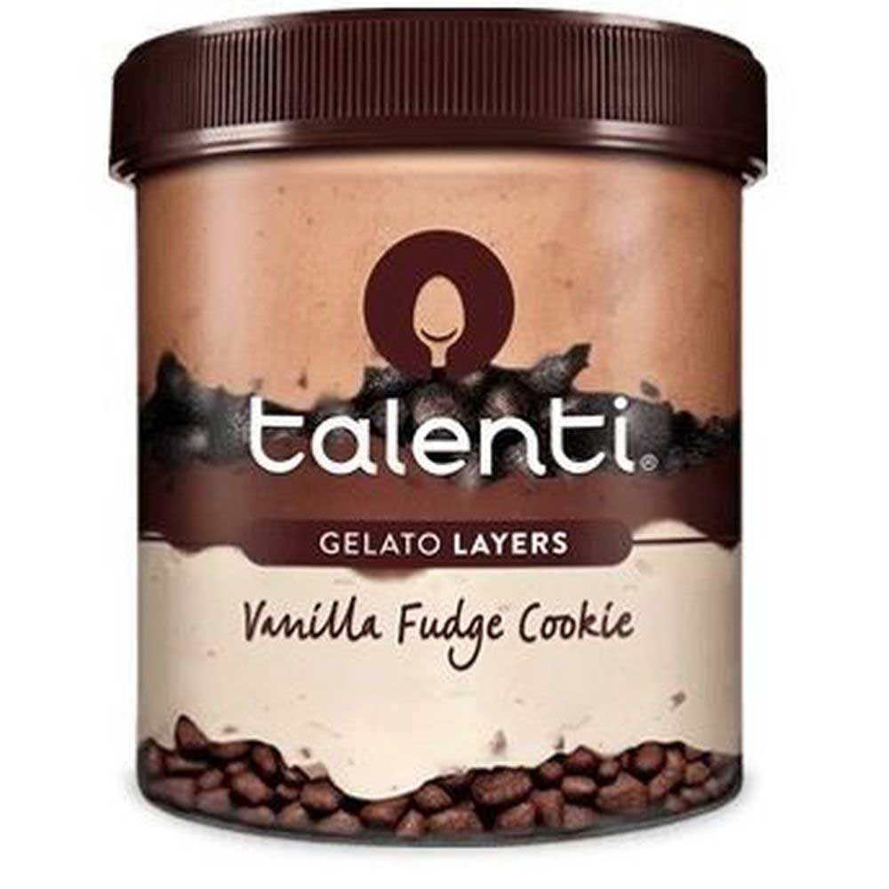 Talenti Vanilla Fudge Cookie Layer Gelato , 1 Pint 8 per Case