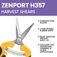 thumbnail image 4 of Zenport H357 Comfi-Grip Harvest Shear, Curved Blade, 2 Inch Stainless Steel Blades, Black/Yellow, 4 of 5