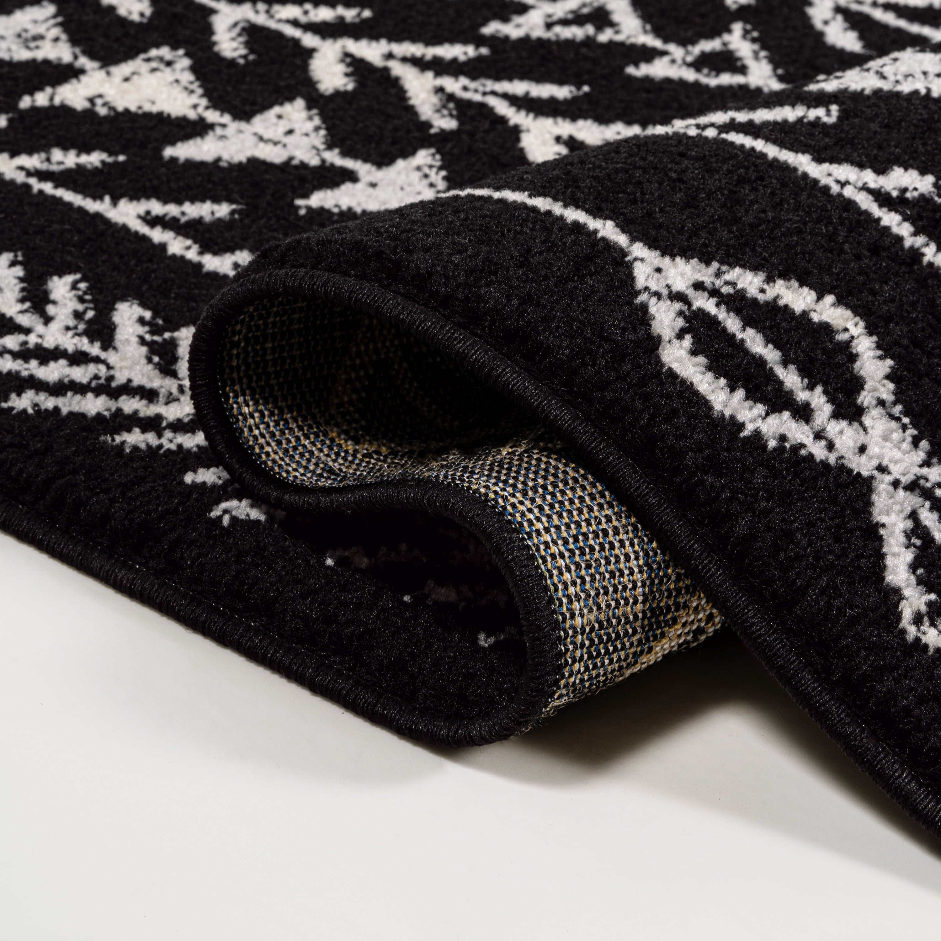 JONATHAN Y MOROCCAN HYPE 2 x 8 Runner Rug, Ziri Moroccan Geometric - Black/Cream, MOH210C-28