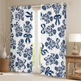 thumbnail image 2 of jejeloiu Kawaii Bow Tie Curtains Pack of 2 (42x84 Each),Rustic Flowers Floral Curtains Blackout,Deepblue White Bedroom Curtains For Teens,Luxury Bedroom Decor, 2 of 6