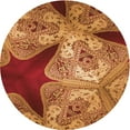 thumbnail image 1 of Ahgly Company Machine Washable Indoor Round Transitional Orange Area Rugs, 8' Round, 1 of 7