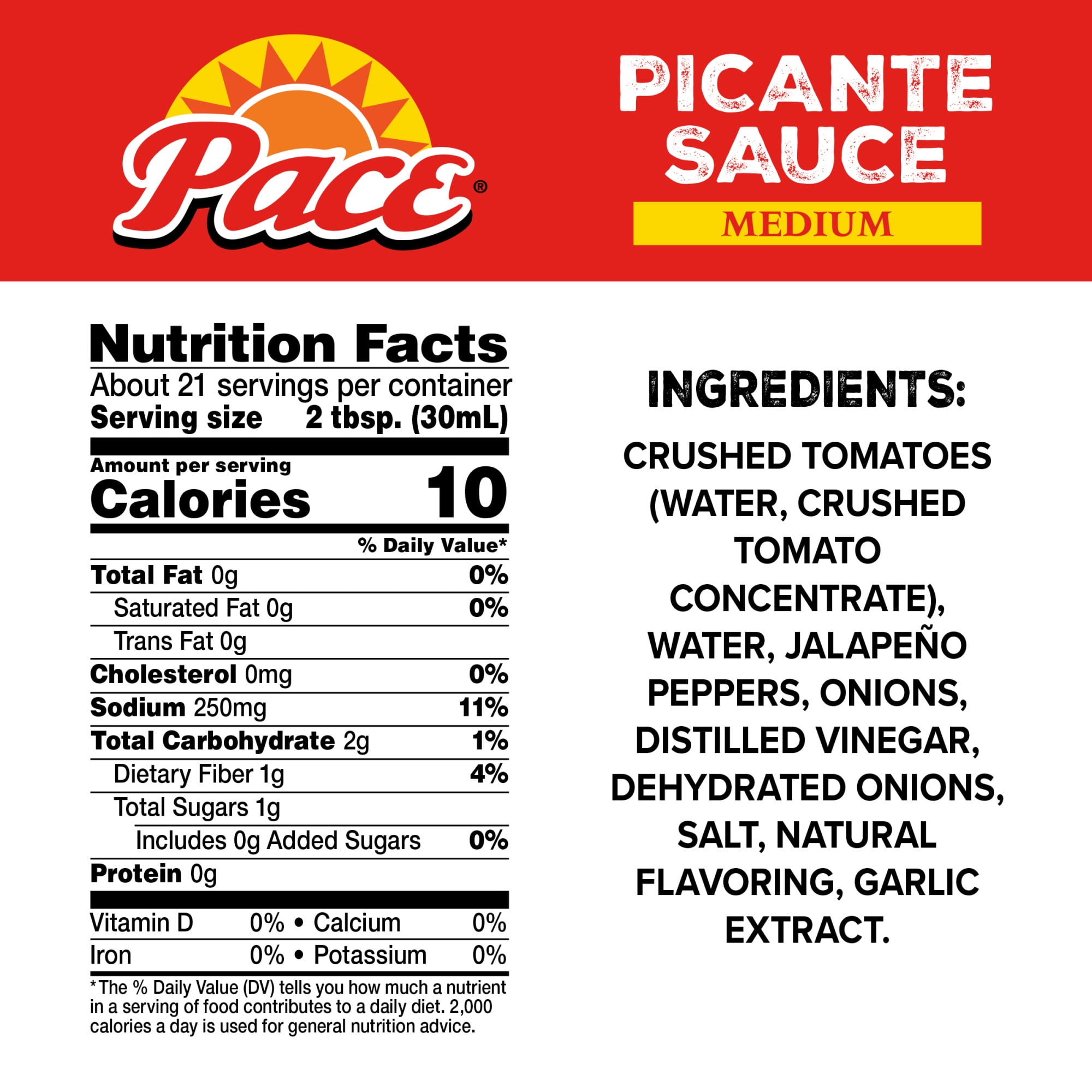 (12 pack) Pace Medium Picante Sauce, 24 oz Jar