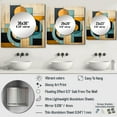 thumbnail image 4 of Designart "Happy Coincidence Abstract Retro Geometrics" Modern Midcentury Blue Large Square Mirror - Square Bedroom Mirror Printed Wall Decor - Mid-Century Square Printed Wall Mirror Art, 4 of 5